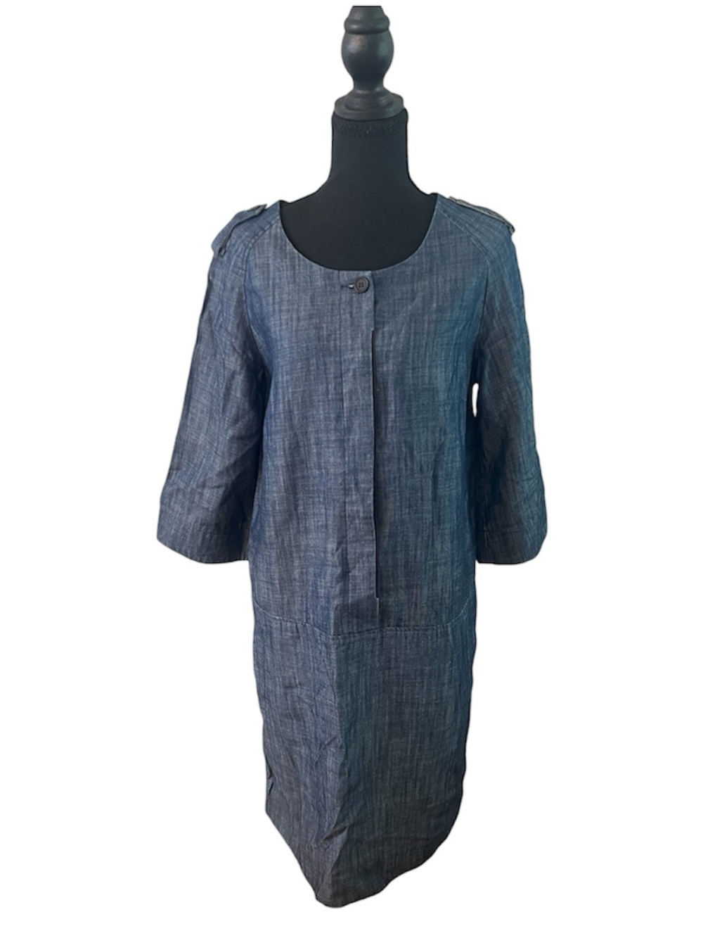 S Max Mara Denim Chambray Dress - Size 10